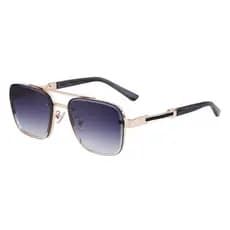 Novo Retro óculos de sol masculino condução ao ar livre protetor solar óculos de sol Metal quadrado