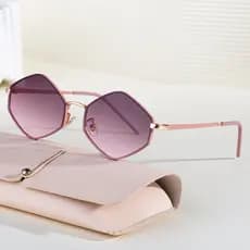Óculos de sol poligonais femininos novo estilo óculos de sol para dirigir óculos Anti-ultravioleta