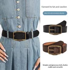 Cinto americano masculino y2k feminino 2025 novo estilo jovens menina quente com saia High-End na moda Retro preto