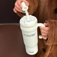 garrafa de água garrafa termica garrafa térmica de água 1 litro Muhan cerâmica em camadas copo térmico feminino copo me