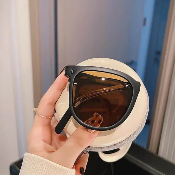 oculos blogueira feminino oculos clip on oculos de sol feminino Verão dobrável protetor solar óculos de sol feminino Hig