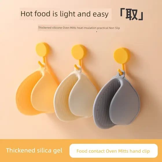 Luvas de forno Luva de silicone resistente calor Luva resistente ao calor Luvas de isolamento térmico espessadas de Sili