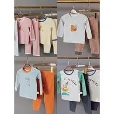 Yazan novo estilo infantil terno de manga comprida algodão Modal Loungewear meninos meninas primavera outono inverno rou