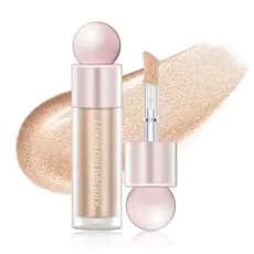Iluminador Líquido para Maquiagem, Acabamento Natural com Brilho Sedoso, Iluminador Facial Líquido, Altamente Pigmentado