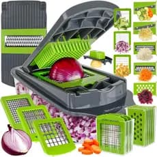 Cortador de Legumes e Fatiador de Alimentos Bartnelli Pro |   15 Utensílios de Cozinha Multifuncionais para Cebola, Vege