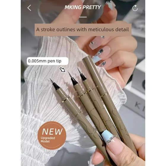 Lápis delineador de olhos Delineador de olhos Ponta ultrafina Caneta delineadora líquida ultrafina, à prova d'água, sem