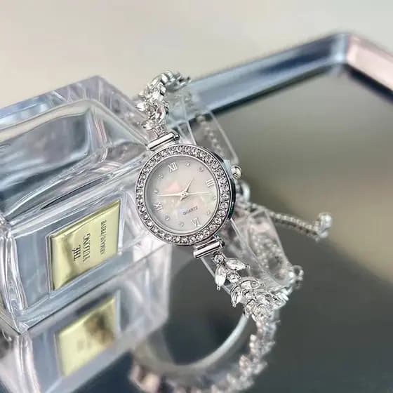 Relógio Importado Feminino Relógio Feminino Dourado/Rosé Relógio Feminino Quartz pulseir