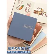 Pequeno pequeno caderno quadrado portátil Mini bloco de notas pequeno portátil bolso caderno diário a7 caderno superfíci