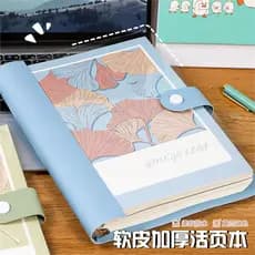 B5 Caderno de folhas soltas Couro macio Diário espesso Recarga removível Caderno Caderno Alunos universitários do ensino