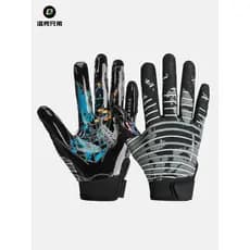 Rock Brothers Luvas esportivas infantis All-Finger Ball Rugby American Baseball Football Goleiro Luvas antiderrapantes