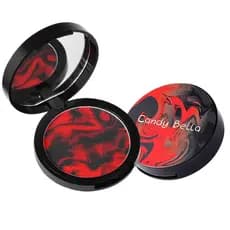 Pó Compacto para Controle de Oleosidade, Pó Compacto Red Jelly, Pó Matte à Prova d'Água de Longa Duração, Minimiza Linha
