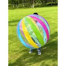 Bola de praia inflável espessada para crianças, bola elástica para raquete de mão, bola colorida do oceano, desempenho i