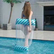 Crianças água inflável Net bolso flutuante cobertor adulto férias foto cama flutuante anel de natação portátil dobrável