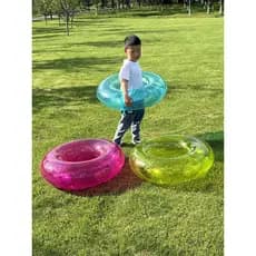 Novo estilo INTEX cor sólida transparente pequeno anel de natação meninos meninas crianças bebê água inflável assento an