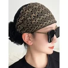 Chapéu capa de renda boné de cabelo branco ferramenta útil malha respirável cabeça boné estilo fino novo estilo peruca c