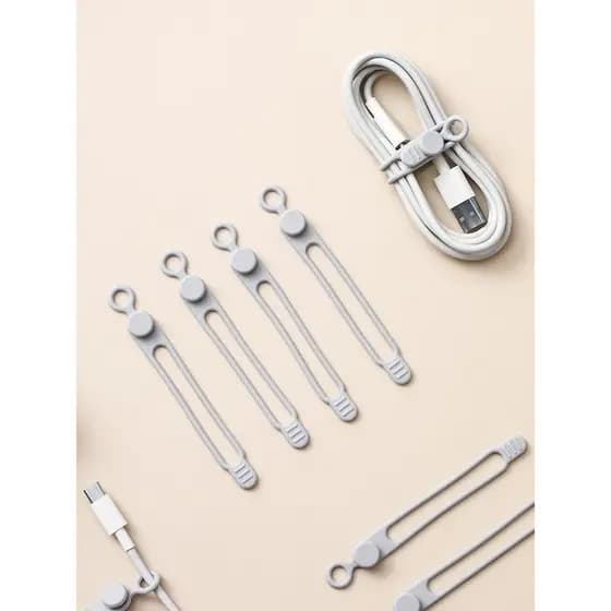 Organizador de cabos multifuncional, braçadeira de cabo de dados, cabo de enrolamento, Silicone macio, organizador de ca