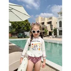 2024 novo estilo maiô infantil bonito princesa menina maiô bebê de uma peça 3 anos de idade moda menina maiô