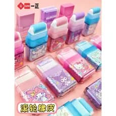 Yizheng Novo Estilo Sanrio Borracha de Rolo Genuína Meninas Dedicado Bonito Kuromi Menina Coração Poly Caspa Borracha Cr