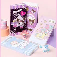 Manual do caderno semanal Sanrio Página interna quadrada Planejador semanal Manual Grade Notas fofas semana Simples Meni
