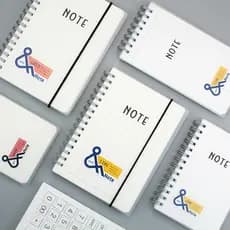 2 pacotes de caderno de bobina dupla, tamanho pequeno, bobina de bolso, caderno de estudante, bloco de notas, linha Hori