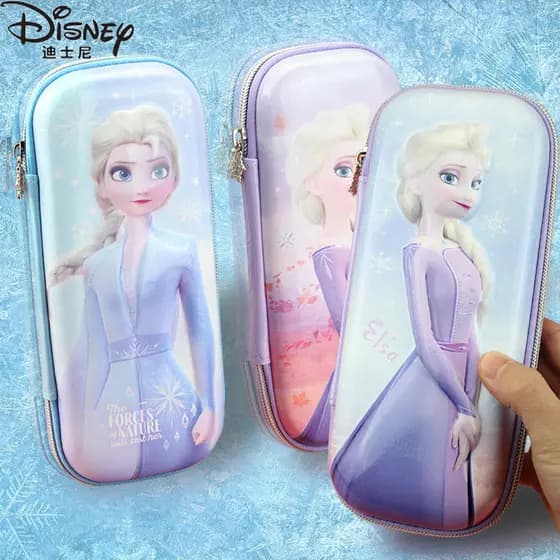 Estojo para lápis Bolsa com zíper Recarga de grande capacidade Romance Princesa 3d Caixa de papelaria tridimensional par