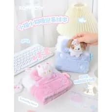 RosyPosy Conjunto macio para dormir Caderno de pelúcia Boneca Manual Caderno de folhas soltas Caderno fofo de alto valor