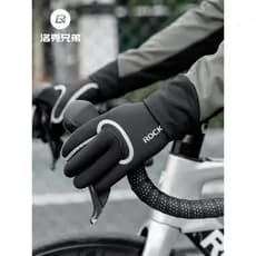Rock irmãos luvas de equitação de bicicleta dedo longo estrada Mountain Bike masculino quente à prova de vento outono in