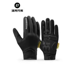 Rock Brothers Luvas de Ciclismo Dedo Cheio À Prova de Vento Calor Estrada Mountain Bike Dedo Longo Homens Outono Inverno