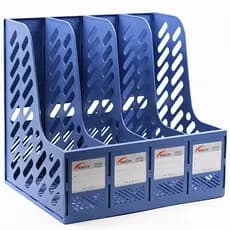 Rack de dados quatro em um, estante azul de quatro grades, rack de arquivo de quatro grades, organizador de dados de qua