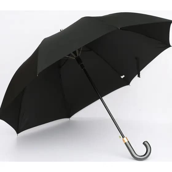 QIUTONG masculino forte resistente ao vento Extra grande alça longa guarda-chuva duplo couro curvo lidar com cavalheiro