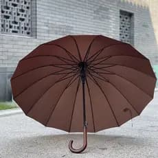 Café vermelho multicolorido vidro-cor fibra-livre 16 ossos guarda-chuva chuva ou chuva guarda-chuva de alça longa automá