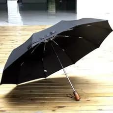 Osso de alumínio à prova de vento, fechamento automático, guarda-chuva dobrável duplo, guarda-chuva Extra grande, guarda