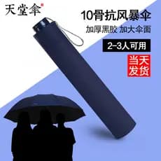 Paraíso guarda-chuva Oversized Plus Size masculino feminino três dobrável duplo três pessoas vinil pára-sol ensolarado g