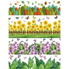 Adesivos de decoração de canto de parede para sala de estar, jardim de infância, corredor, escadas, linha de cintura, ad