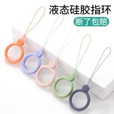 Cordão para celular com fivela de anel de Silicone líquido pendurado no pescoço estilingue capa de telefone pingente cor
