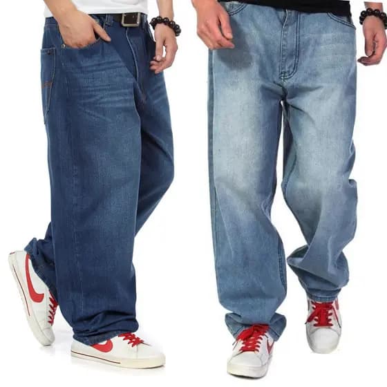 Comércio exterior tamanho grande Denim calças masculinas Hip-Hop skate calças casuais homens gordos na moda solto mais m
