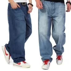 Comércio exterior tamanho grande Denim calças masculinas Hip-Hop skate calças casuais homens gordos na moda solto mais m