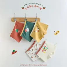 Crianças roupa interior das crianças Santa algodão bebê boxer meninas roupa interior boxer Shorts Guni urso médio grande