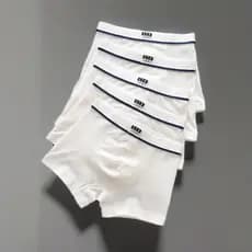 Roupa interior infantil branco puro meninos algodão Shorts branco puro estudante Boxer sem costura classe A algodão não