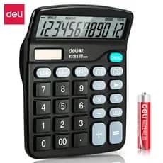 Deli 837ES Calculadora Estudante Calculadora Financeira Botão Grande com Voz Dedicado Material de Escritório Entrega