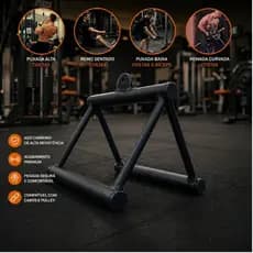 Puxador Triangulo para Academia Musculação Cross Over Treino de Costas Resistente até 200kg