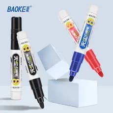 Caneta de quadro branco líquida reta de grande capacidade Baoke Caneta de quadro negro líquida sem poeira pode adicionar