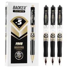 Frete grátis PC1915 Press Gel Pen Double Bead 0.5mm Bullet Ball Head Signature Pen Preto Vermelho Azul