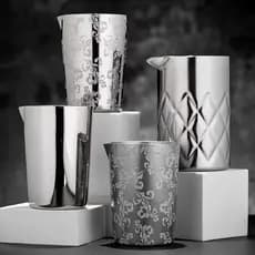 Bar estratégia de aço inoxidável gravado Metal mistura vidro Cocktail mistura misturador mistura vidro
