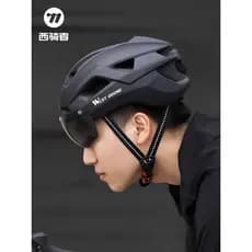 Óculos de capacete de ciclismo ocidental, com luz traseira, Mountain Bike, homens, mulheres, equipamento de bicicleta