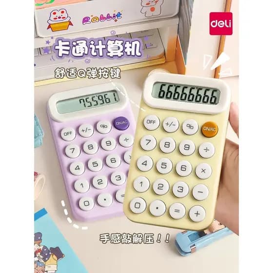 Calculadora Deli Mini Calculadora Fofa Macaron Fresco Cor Estudante Uso Estilo Feminino Mini Calculadora One