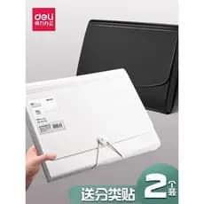 Deli saco de armazenamento de papel de teste pasta de órgão inserção transparente saco de arquivo a4 organizador de arma