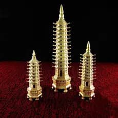 Wenchang torre ornamentos de bronze treze camadas nove camadas sete camadas novo estilo chinês casa sala estar escritóri