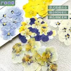 Adesivos de flores de amor-perfeitos à mão, pintura em relevo, vela, candeeiro de mesa, flores secas, pacote de Material