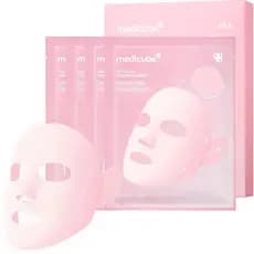 Máscara Pink Tension Up PDRN da Medicube |   Máscara em V de 3 Passos para Queixo e Linha da Mandíbula com Aparência Def